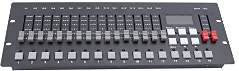 Schwarz 256 DMX Kanäle Controller, 256CH DMX Konsole Lichtkonsole, für Bühnen- und DJ-Beleuchtung 48.4 * 16.8 * 6.3cm