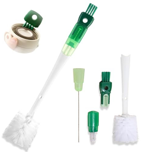 5-in-1 Flask Bottle Brush – 2025 New Multifunctional LBottle Cleaning Brush – Baby brush with Straw Cleaner Small Bottle Brush Set for Flasks & Bottles