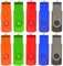 8GB Chiavetta USB 10 Pezzi Pen Drive 8GB WISEORANGE Girevole USB2.0 Unità Memoria USB per PC, Laptop,TV con Luce LED (10 colori)