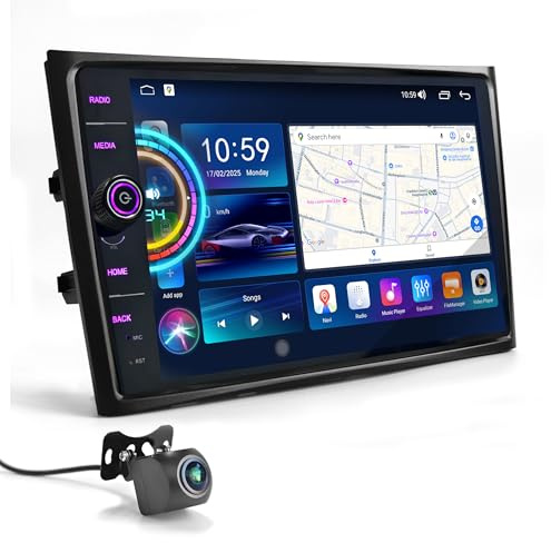 UGAR Android 15 Autoradio kompatibel für Volvo XC90 2002-2014 10 Zoll Touchscreen-Radio mit kabellosem CarPlay & Android Auto, 8GB+128GB Speicher, Bluetooth, WLAN, DSP, DAB+, GPS-Navigation