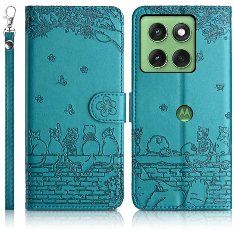 Succtopy Cover per Motorola Moto Edge 60/60 Fusion 5G Flip Caso in PU Pelle Premium Portafoglio Custodia[Protezione Completa] [Slot Scheda] [Kickstand] Case Blu