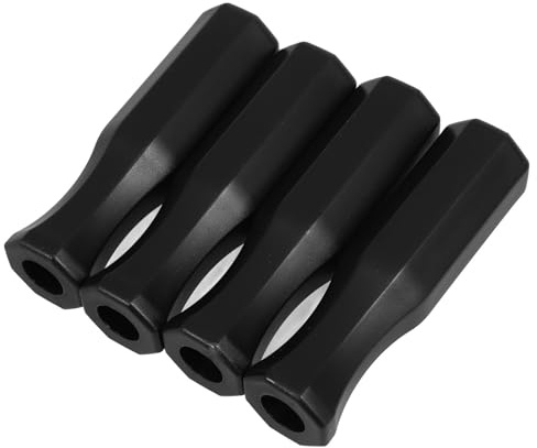 DECORNIJIA Achteckiger Tischfußballgriff aus Kunststoff, Schwarz | Ersatzgriffe für Tischfußball, Ergonomische Form, Leicht zu Reinigen, 4 Stück