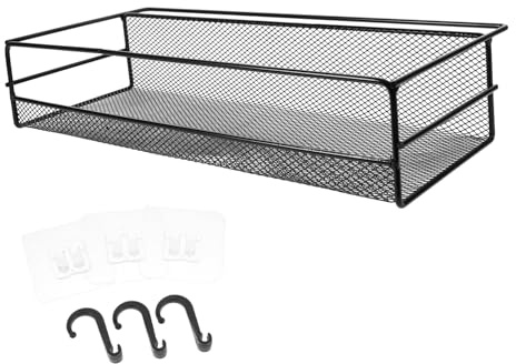 MOTHNUR Metall Wandkorb Hängend Großer Aufbewahrungskorb ohne Bohren Küchen Organizer für Bad Schlafzimmer Büro Vielseitiger Wandhalter Multifunktional
