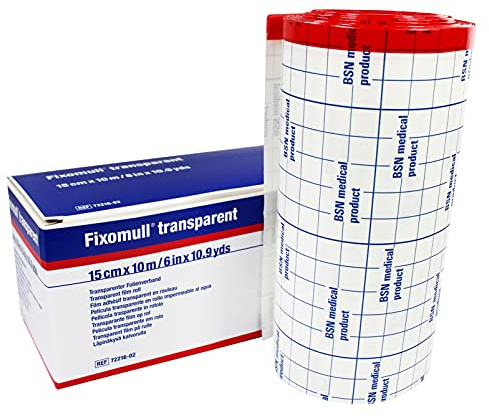 Cinta adhesiva transparente Fixomull, 10 m x 15 cm