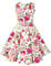 BlackButterfly Enfants Robe Années 50 Vintage Divinity 'Audrey' (Floral Rose Ivoire, 13-14 Ans)
