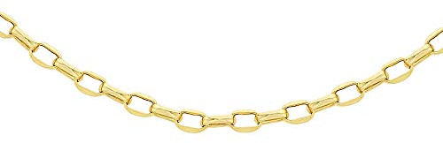 Carissima Gold Damen Oval Hollow 2.6 Diamantschliff Belcher Halskette 9k (375) 2.6 mm