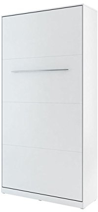 Mirjan24 Schrankbett Concept Pro I Vertical, Wandklappbett inkl. Lattenrost, Bettschrank, Wandbett, Schrank mit integriertem Klappbett, Funktionsbett (90x200 cm, Weiß)