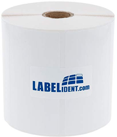Thermotransfer Etiketten weiß - 105 x 52 mm - 1.000 Polyester PET Etiketten für Typenschilder, 25 mm Kern, selbstklebend auf Rolle