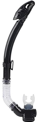 Atemschlauch mit doppeltem Ventil, Schnorchel mit Mundstück aus Silikon Comfort 3 Farben (schwarz)