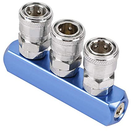 Connettore Pneumatico 12 mm Attacco rapido per Filettatura Femmina per Tubo dell'Aria Collegamento PT1 / 4 2/3/4/5 Vie(3 Way)