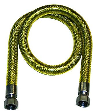 Tubo Flessibile 1 Metro Per Gas Metano E Gpl Certificato Acciaio Inox Ff 1/2 Cucina