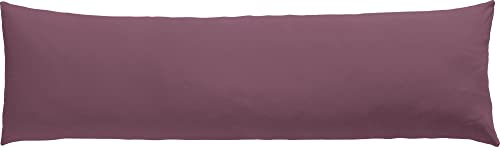 Erwin Müller Seitenschläferkissenbezug Single-Jersey Murnau - aubergine Größe 40x140 - bügelfrei, strapazierstark, elastisch, mit Reißverschluss