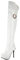 LUXMAX Donna Stivali Alti sopra Il Ginocchio Tacco Alto Tacchi a Spillo Plateau in Vernice Scarpe con Cerniera (Bianco) - 45 EU