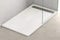 Plato Ducha Resina Efecto Pizarra Extraplano, Resistente al Rayado, Muy Agradable al Tacto. Con Rejilla Extralarga 70x140 Blanco