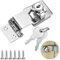 TANCUDER Lucchetto per Porta in Lega di Zinco 3Pollici Chiusura a Chiave Resistenti per Mobili Armadio Serratura a Chiave in Metallo per Sicurezza Cassetti Accessori per Valigie (Argento)