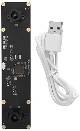 Fafeicy Modulo Videocamera, Videocamera Binoculare Stereo, Videocamera Stereo a Doppio Obiettivo Mini Modulo Webcam Industriale USB2.0 HBV ‑ 1714‑2, Modulo Obiettivo Grandangolare ad Alta