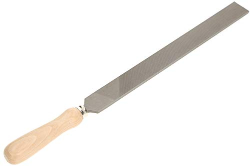 KOTARBAU® Lima de taller, plana, longitud: 350 mm, 2 (mediana), lima de mano, lima plana, lima de metal para procesamiento de metales