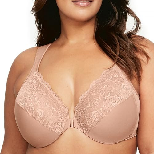 Glamorise Damen 1245 Plunge Bra, Cappuccino, 115E