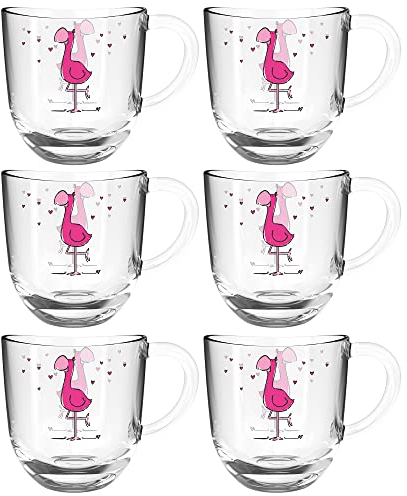 LEONARDO HOME Leonardo Tasse BAMBINI 6er-Set 280 ml Flamingo, 022903, Glas
