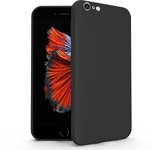 N NEWTOP Cover Compatibile per Apple iPhone 6 Plus/6S Plus, Custodia TPU Soft Gel Silicone Ultra Slim Sottile Flessibile Case Posteriore Protettiva (Nero No Logo)