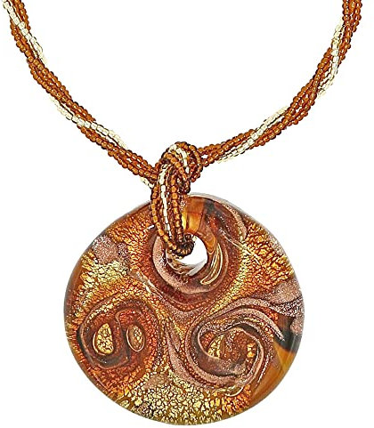 Venetiaurum - Collar para Mujer con Medalla en Cristal de Murano Original y Plata 925 - Joya Certificada Made in Italy