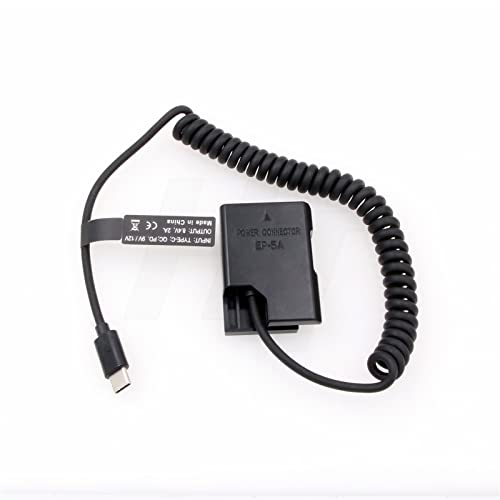 HangTon PD USB C Dummy Battery for Nikon P7800 DF D5600 D5300 D5200 D3100 Camera EP-5A DC Coupler EN-EL14