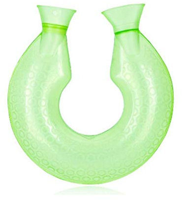 SKUZA Wärmflasche, Winter U-förmige Wärmflaschen Hals Schulterwärmer Wärmbeutel U-förmiges Kissen Rücken Bauch Taille Heizung Wasserbeutel Wärmebeutel (Color : Grey) (Color : Blue)