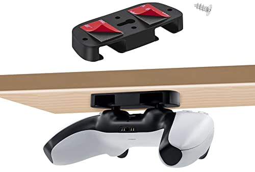 Tolesum Ständer für PS5 Controller, Unterm Tisch Halterung für PS5, Horizontaler Tisch Halterung mit Klebeband für PS4, Tisch Aufbewahrung Under Desk Holder für PS4/PS5 Controller Zubehör