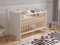 Love For Sleep Cuna Convertible en Cama 120x60cm Convertible con Barrera De Seguridad Blanco-Pino Tokyo Juego Completo de Cuna - Cuna Cama Bebe Convertible - Baby Bed, Cuna Madera