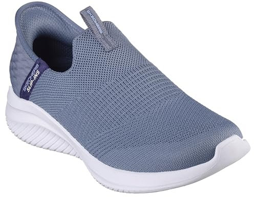 Skechers Ultra Flex 3.0 Cozy Streak, Zapatillas Mujer, Slate Textile Navy Trim, 35.5 EU