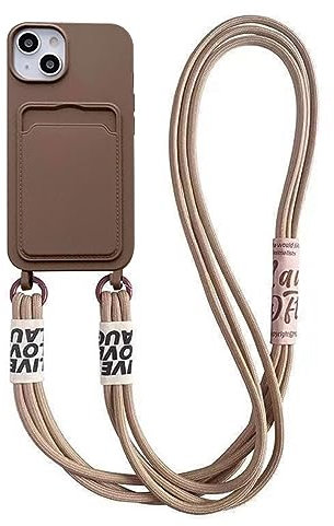Rokmym Coque pour iPhone 13 Pro Max avec Cordon Collier pour Étui Colliers de cellulaire Corde Coque avec Slot Card Holder (Amovible) Lanyard Antichoc Silicone Bumper Coque pour iPhone 13 Pro Max