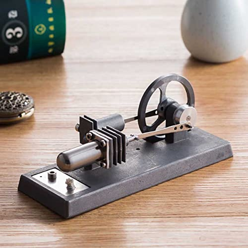 Qiilu Motor Stirling de Aire Caliente Educación Electricidad Generador de Energía Modelo Stirling Kit Motor Stirling Modelo Enge Motor Stirling Caliente Taza de Motor Educi