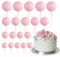 ASTARON 20 Mini Pink Balls - Cake Toppers & Picks for Wedding BirthdayCelebrations