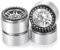 ZHRCFUN 4 Stücke 1,9 Zoll RC Beadlock Felgen Aluminiumlegierung Räder Felge für alle TRX4 SCX10 RC Crawler Upgrade, Silber