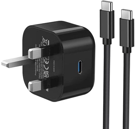 Samsung Fast Charger Plug and Cable USB C 1M, Type C PD with USBC Lead Charging for Samsung Galaxy S25 S24 S23/S22/S21/S20/A16/A15/A14/A13/A12/A33/A34/A35/A36/A52/A53/A54/A55/A56/A21S/A20E/A25/A05S