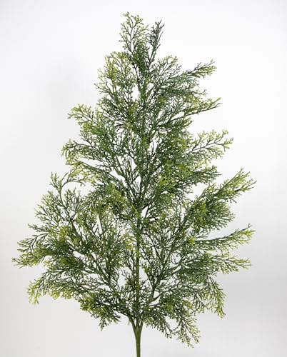 Seidenblumen Roß Zedernzweig Nature ZJ künstliche Zeder Tanne Tannenzweigen Kunststoff Spritzguss (90cm)