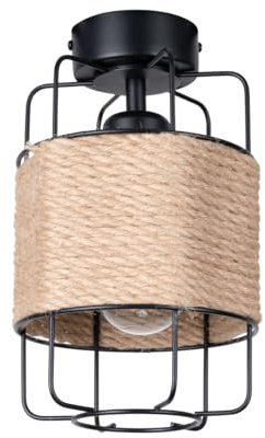 SOLLUX GIZUR Deckenleuchte - Leuchte mit 1 E27 Lichtquellen - Glühbirnen nicht inbegriffen - Schlafzimmer Wohnzimmerlampe - Modernes Design Minimalistische Lampe - 15x15x25cm