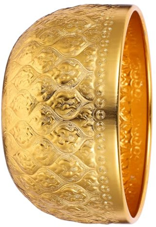 TOPPERFUN Metallschüssel Zum Servieren Von Reis Salat Obst Suppe Und Getreide Robust Und Verschleißfest Klein Und Leicht Für Küchenschrank Mit Glatten Kanten Für