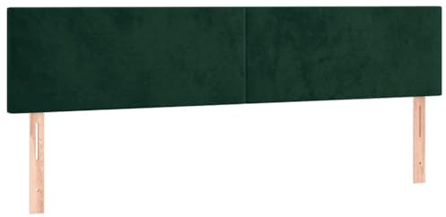 vidaXL Kopfteile Dunkelgrün 180x5x78/88 cm Samt