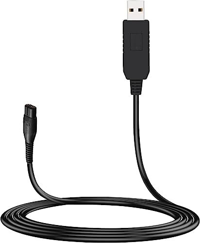 VoltWave One Blade Ladekabel für Philips QP2520, USB Netzkabel Kabel Kompatibel mit Philips A00390 Oneblade Rasierer QP2520 / 20 QP2520 / 30 QP2520 / 64 Ladekabel Netzteil
