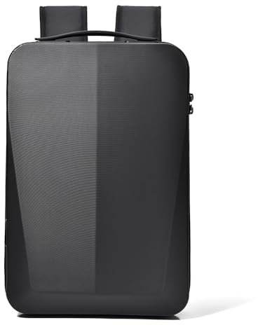 Coque rigide en PVC Sac à Dos Ordinateur 16 pouces avec Chargement USB Antivol Imperméable Fonctionnel PC Portable Pour Loisirs Affaire Collège Travail,sac de voyage (Noir)