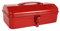 Sharplace Tragbare aus Metall mit Riegel, 30,5 x 16 x 11,4 cm, Mehrzweckbehälter, Aufbewahrungsbox für den Außenbereich für Mechaniker, Rot