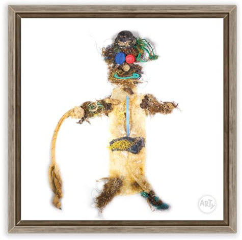 ARTY Acrylglas & Leinwand Bilder aus der Serie: Waquas | jedes Bild eine Spende | Wandbilder Leinwandbild Poster & Kunstdrucke Deko (Leinwand + Rahmen Eiche Antik, 40 x 40 cm, Gentleman John)