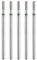 sourcing map 5pcs 100-120 Grits Diamond Grinding Bit 2mm Cylindrical Ball Head 2.35mm Shank 6.8mm Length Stone Sanding Drill Bits Rotary Tool for Ceramic Glass Nails Grinding Polishing