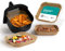 Livivo Disposable Square Air Fryer Liners - Disposable, Greaseproof, Heat Resistant to 220°C, Food Grade LFGB Standard, Compatible with Ninja, Tower, COSORI - Pack of 100