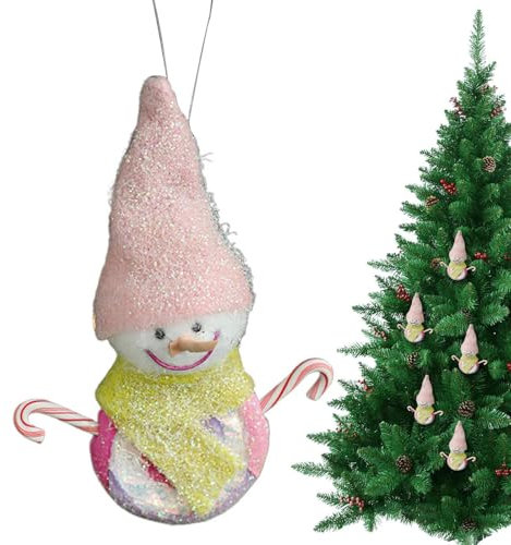 Graziosa decorazione natalizia, stagionali per albero di Natale, ornamenti per albero di Natale, piccoli ciondoli 3D a forma di albero dei cartoni animati, decorazione divertente per auto,