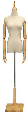 MYVVKIA Schaufensterpuppe, weibliches Dummy-Modell, Puppen, Torso, Körper, Büsten, Schneiderpuppe, Schaufenster, Kleidung, Schmuckdisplay, höhenverstellbar