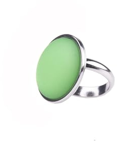 Adi-Modeschmuck verstellbarer Ring 'Amelie', Polaris Cabochon | 16mm großer Cabochon, Edelstahl Fassung, verstellbar, handgefertigt in Berlin