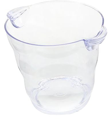 VINTORKY Seau à Glace Transparent 4l en Plastique Résistant Multifonctionnel pour Bouteille De Vin Et Bière, Usage Hôtel, Bar, Fête, Rafraîchisseur De Boissons