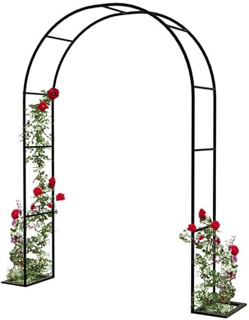 Rosenbogen Metall, Gartenbogen, Torbogen Rankhilfe Für Kletterpflanzen, Für Verschiedene Kletterpflanzen(2 * 2.3m)